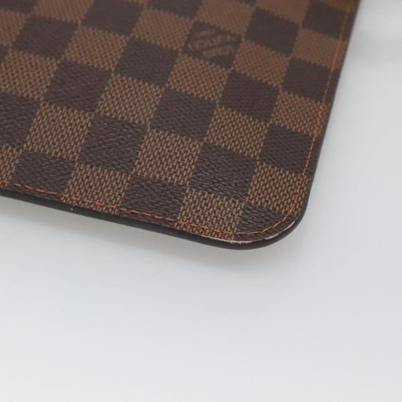 LOUIS VUITTON Damier Ebene Neverfull MM Pouch LV Auth gh698