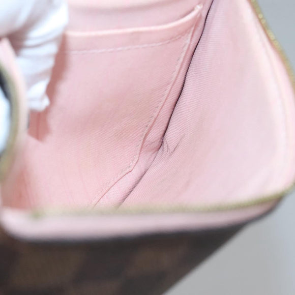 LOUIS VUITTON Damier Ebene Neverfull MM Pouch LV Auth gh698