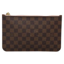 LOUIS VUITTON Damier Ebene Neverfull MM Pouch LV Auth gh698-2
