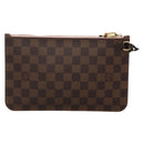 LOUIS VUITTON Damier Ebene Neverfull MM Pouch LV Auth gh698-3