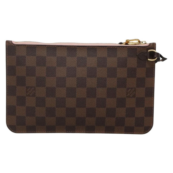 LOUIS VUITTON Damier Ebene Neverfull MM Pouch LV Auth gh698