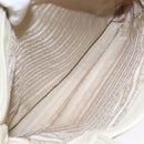 PRADA Tote Bag Leather White Silver Auth gh702-22