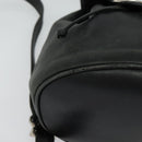 Salvatore Ferragamo Gancini Backpack Leather Black Silver Auth gh705-15