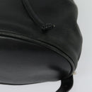 Salvatore Ferragamo Gancini Backpack Leather Black Silver Auth gh705-16