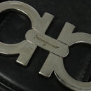 Salvatore Ferragamo Gancini Backpack Leather Black Silver Auth gh705-18