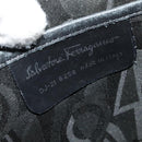 Salvatore Ferragamo Gancini Backpack Leather Black Silver Auth gh705-12