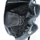 Salvatore Ferragamo Gancini Backpack Leather Black Silver Auth gh705-19