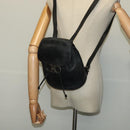 Salvatore Ferragamo Gancini Backpack Leather Black Silver Auth gh705-22