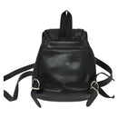 Salvatore Ferragamo Gancini Backpack Leather Black Silver Auth gh705-2