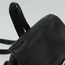 Salvatore Ferragamo Gancini Backpack Leather Black Silver Auth gh705-6