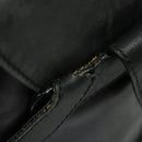 Salvatore Ferragamo Gancini Backpack Leather Black Silver Auth gh705-8