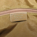 Salvatore Ferragamo Gancini Tote Bag Canvas Leather Light Blue Gold Auth gh706-11