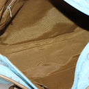 Salvatore Ferragamo Gancini Tote Bag Canvas Leather Light Blue Gold Auth gh706-10