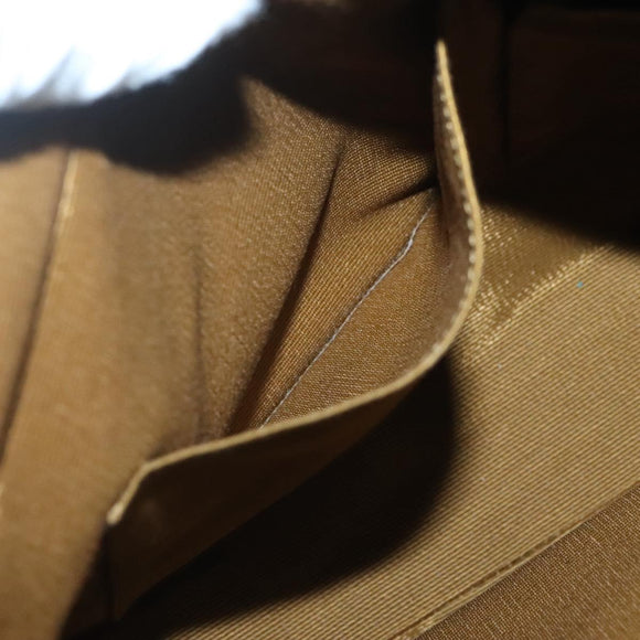 Salvatore Ferragamo Gancini Tote Bag Canvas Leather Light Blue Gold Auth gh706