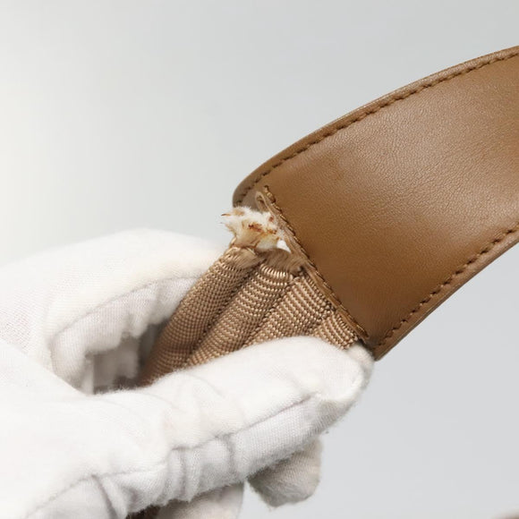 Salvatore Ferragamo Gancini Tote Bag Canvas Leather Light Blue Gold Auth gh706