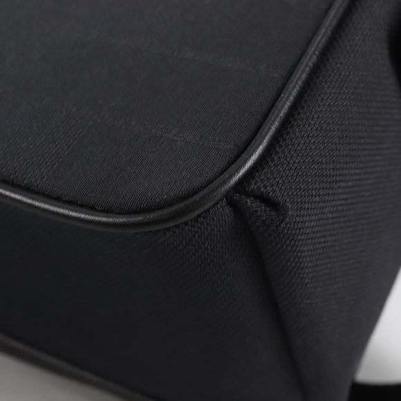 Gianni Versace Shoulder Bag Canvas Black Silver Auth gh707