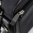 Gianni Versace Shoulder Bag Canvas Black Silver Auth gh707-19