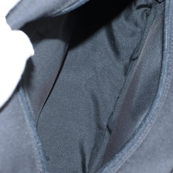 Gianni Versace Shoulder Bag Canvas Black Silver Auth gh707