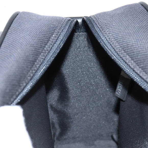 Gianni Versace Shoulder Bag Canvas Black Silver Auth gh707