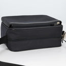 Gianni Versace Shoulder Bag Canvas Black Silver Auth gh707-6