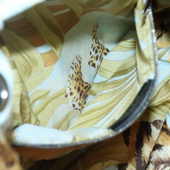 Salvatore Ferragamo Tote Bag Canvas Black Silver Auth gh708