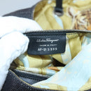 Salvatore Ferragamo Tote Bag Canvas Black Silver Auth gh708-12