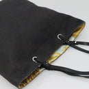 Salvatore Ferragamo Tote Bag Canvas Black Silver Auth gh708-6