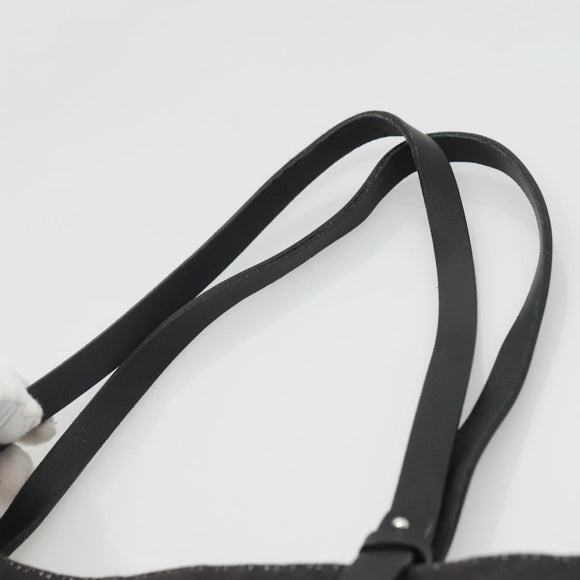 Salvatore Ferragamo Tote Bag Canvas Black Silver Auth gh708