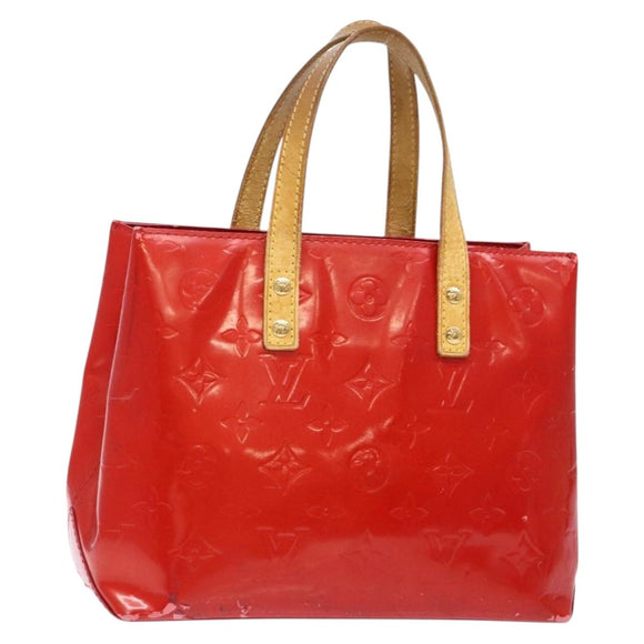 LOUIS VUITTON Monogram Vernis Reade PM Hand Bag Red Rouge M91088 LV Auth gh710