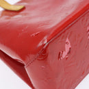 LOUIS VUITTON Monogram Vernis Reade PM Hand Bag Red Rouge M91088 LV Auth gh710-17