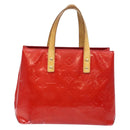 LOUIS VUITTON Monogram Vernis Reade PM Hand Bag Red Rouge M91088 LV Auth gh710-13