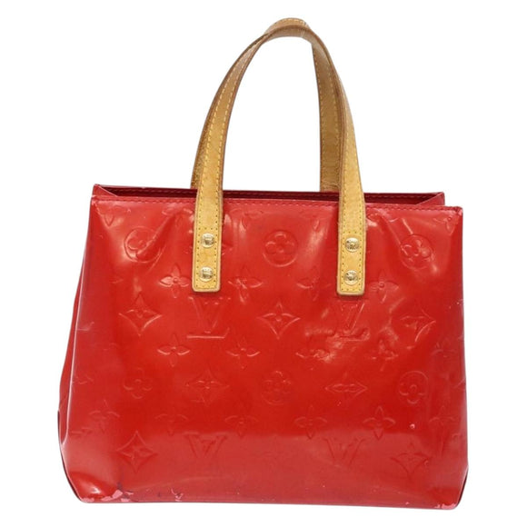 LOUIS VUITTON Monogram Vernis Reade PM Hand Bag Red Rouge M91088 LV Auth gh710