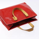 LOUIS VUITTON Monogram Vernis Reade PM Hand Bag Red Rouge M91088 LV Auth gh710-6