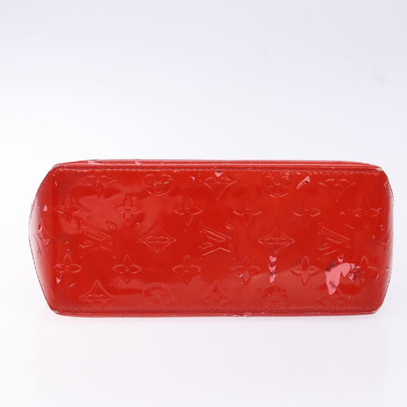 LOUIS VUITTON Monogram Vernis Reade PM Hand Bag Red Rouge M91088 LV Auth gh710