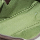 Salvatore Ferragamo Accessory Pouch Suede Brown Silver Auth gh716-16