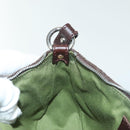 Salvatore Ferragamo Accessory Pouch Suede Brown Silver Auth gh716-18