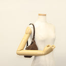 Salvatore Ferragamo Accessory Pouch Suede Brown Silver Auth gh716-19