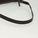 Salvatore Ferragamo Accessory Pouch Suede Brown Silver Auth gh716-7