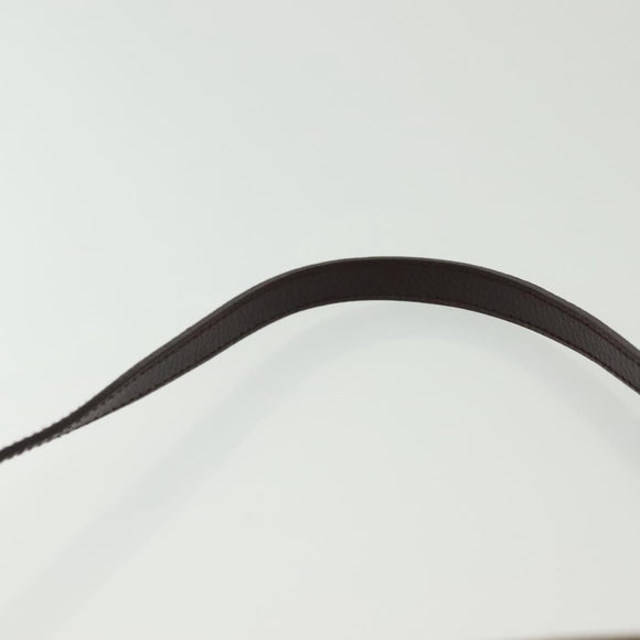 Salvatore Ferragamo Accessory Pouch Suede Brown Silver Auth gh716