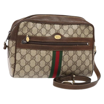 GUCCI GG Supreme Web Sherry Line Shoulder Bag PVC Beige 001 4071 5 Auth gh717
