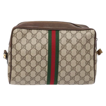 GUCCI GG Supreme Web Sherry Line Shoulder Bag PVC Beige 001 4071 5 Auth gh717 - 0