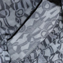 Salvatore Ferragamo Chain Shoulder Bag Canvas Black Gold Auth gh718-10