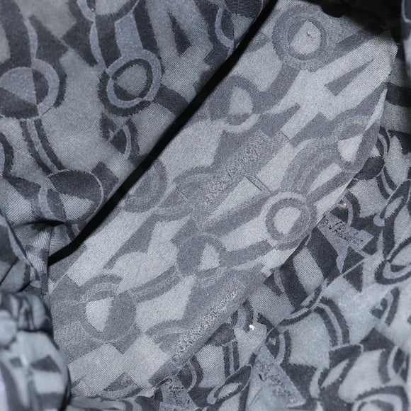 Salvatore Ferragamo Chain Shoulder Bag Canvas Black Gold Auth gh718