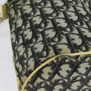Christian Dior Trotter Canvas Shoulder Bag Black Silver Auth gh722-12