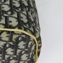 Christian Dior Trotter Canvas Shoulder Bag Black Silver Auth gh722-13