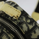 Christian Dior Trotter Canvas Shoulder Bag Black Silver Auth gh722-14