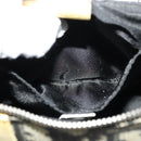 Christian Dior Trotter Canvas Shoulder Bag Black Silver Auth gh722-20