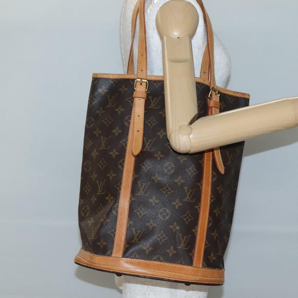 LOUIS VUITTON Monogram Bucket GM Shoulder Bag M42236 LV Auth gh725