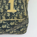 Christian Dior Trotter Canvas Shoulder Bag Navy Silver Auth gh726-9