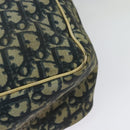 Christian Dior Trotter Canvas Shoulder Bag Navy Silver Auth gh726-17